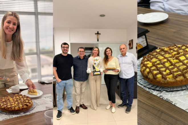 A receita vencedora combina banana, farofa, doce de leite e creme de nata e tem como principal ingrediente uma hist&oacute;ria de fam&iacute;lia.