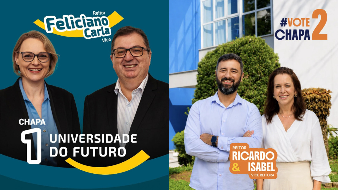 As duas chapas voltam às urnas no dia 14 de outubro, quando será realizada a segunda etapa da consulta para definir a próxima gestão da FURB.