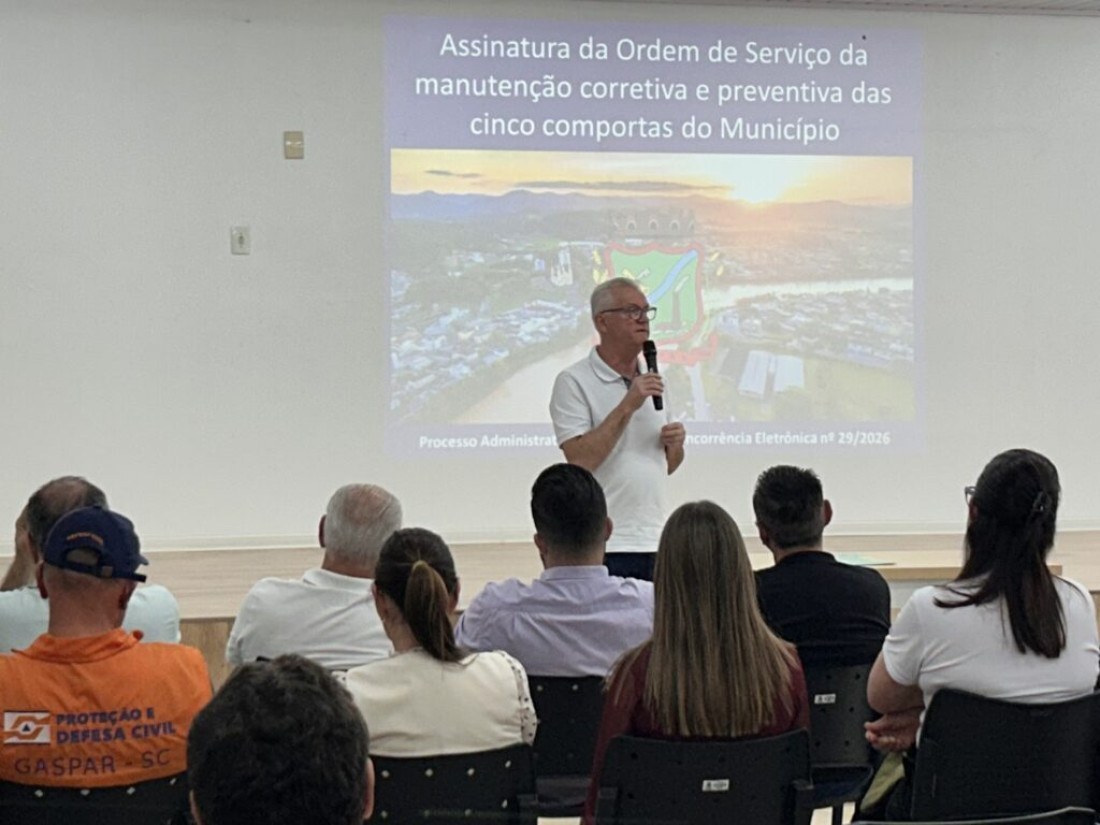Prefeito Paulo Koerich falou da importância da manutenção das comportas