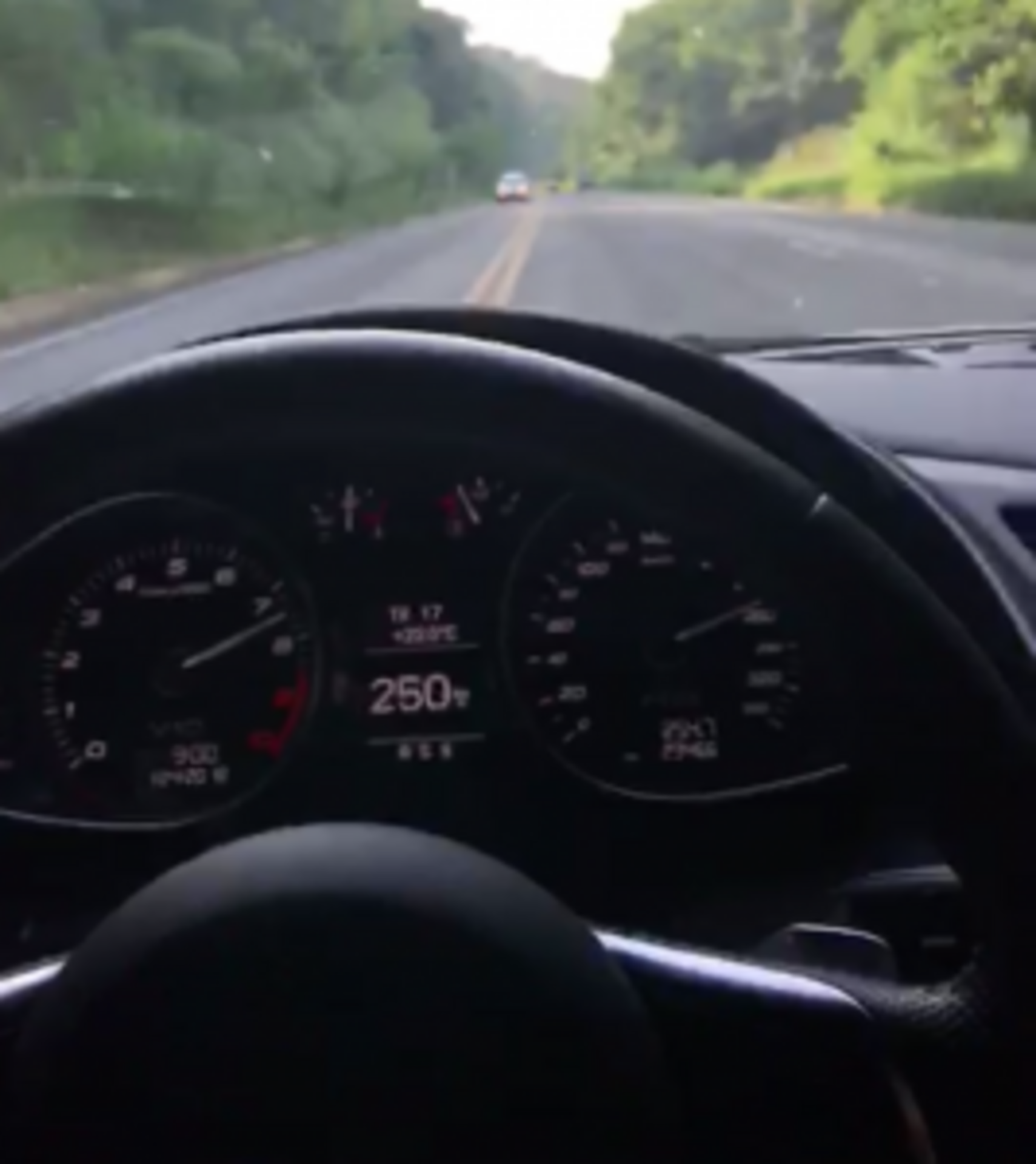 Velocidade passou dos 250Km/h